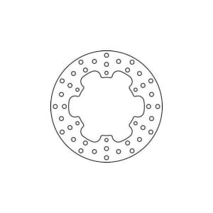 Disc frână fix spate, 220/115x4mm 6x133mm, diametru gaură de centrare 6,5mm, spacing 0 compatibil: YAMAHA DT 125/125R/125R MX (Everts)/125RE/125X/250/250R/360/400/400F/490/500/600E/600R/600RE 1985-2016