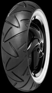 DOT22 [2200160000] Anvelopa scooter/moped CONTINENTAL 130/70-12 TL 62P ContiTwist Front/Rear WW (WHITE WALL)