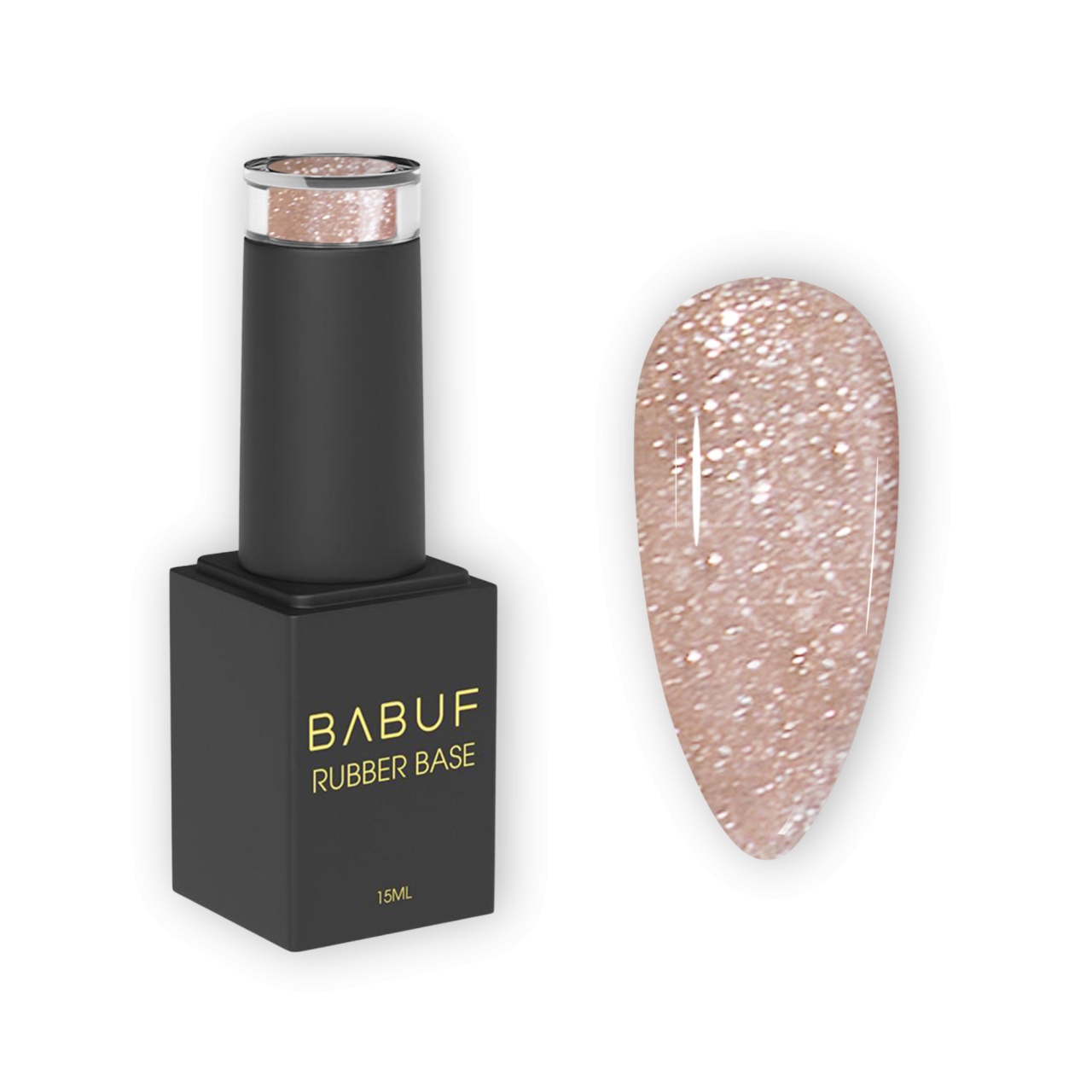 【なっお】①Fourleaf Base Bază Rubber BABUF Dusty Diamond RBG1 15ml | Autonivelantă & Rezistentă