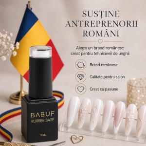 Baza Rubber | Alb Portelan | RB1 | 15ml - Img 8