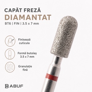 Capat Freza / Bit, Diamantat | Fin | Butoiaș | BT6 | 3.5x7 mm - Img 4