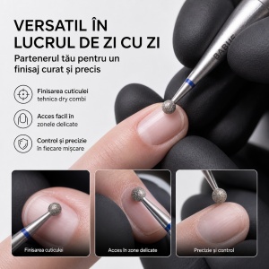 Capat Freza / Bit, Diamantat | Mediu | Bilă Diamantată | BT2 | 4x4 mm - Img 6