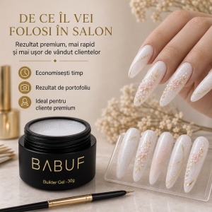 Gel de Constructie Autonivelant | Alb Laptos Glitter | BGG1 | 30g - Img 7
