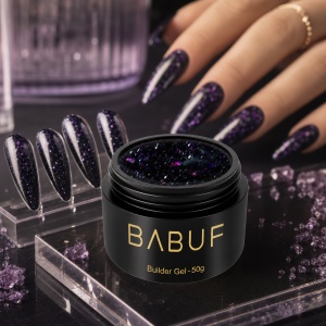 Gel de Constructie Autonivelant | Black Stardust | BGG8 | 50g - Img 3