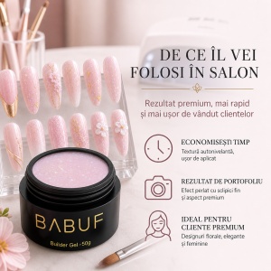Gel de Constructie Autonivelant | Pearl Pink Shimmer | BGG7 | 50g - Img 7
