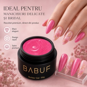 Gel de Constructie Camuflaj | Hot Pink Shimmer | CBG2 | 50g - Img 5