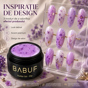 Gel de Constructie Flori Uscate | Lavender Petals | BGFU8 | 30g - Img 6