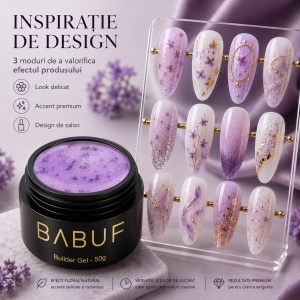 Gel de Constructie Flori Uscate | Lavender Petals | BGFU8 | 50g - Img 6
