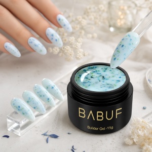 Gel de Constructie Flori Uscate | Milky Blue Petals | BGFU2 | 15g - Img 3