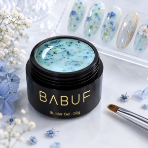 Gel de Constructie Flori Uscate | Milky Blue Petals | BGFU2 | 50g - Img 2