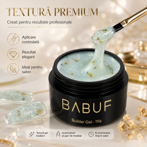 Gel de Constructie Flori Uscate | Milky Mint Petals | BGFU7 | 15g - Img 4