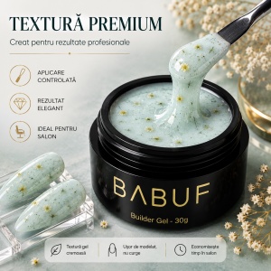 Gel de Constructie Flori Uscate | Milky Mint Petals | BGFU7 | 30g - Img 4