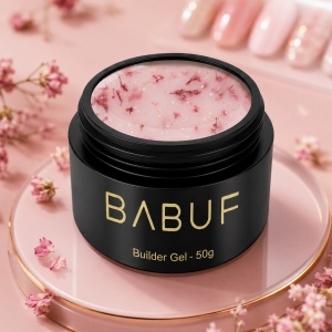 Gel de Constructie Flori Uscate | Milky Pink Petals | BGFU10 | 50g - Img 2