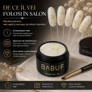 Gel de Constructie Flori Uscate | Milky Yellow Petals | BGFU9 | 15g - Img 7