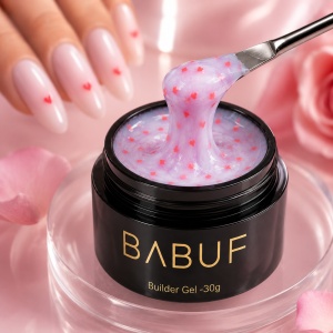 Gel de Constructie Inimioara | Milky Red Hearts | BGH1 | 30g - Img 3