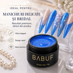 Gel de Constructie Mermaid | Electric Blue Shimmer | MBG1 | 15g - Img 5