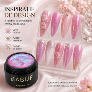 Gel de Constructie Mermaid | Hot Pink Shimmer | MBG3 | 15g - Img 6