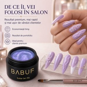 Gel de Constructie Mermaid | Lilac Shimmer | MBG5 | 30g - Img 7