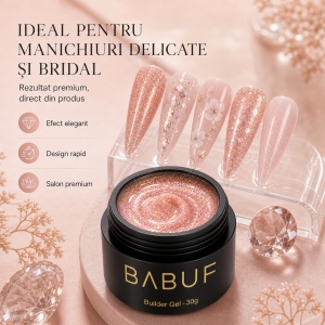 Gel de Constructie Mermaid | Rose Gold Shimmer | MBG8 | 30g - Img 5