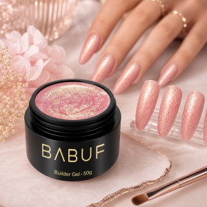 Gel de Constructie Mermaid | Rose Gold Shimmer | MBG8 | 50g - Img 3