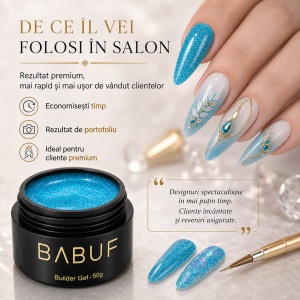 Gel de Constructie Mermaid | Turcoaz Electric | MBG9 | 50g - Img 7