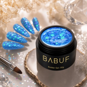 Gel de Constructie Reflectiv Autonivelant | Aqua Glitter | GBG3 | 50g - Img 3