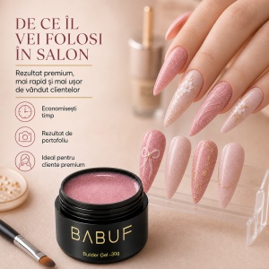 Gel de Constructie Reflectiv Autonivelant | Blush Pink Sparkle | GBG10 | 30g - Img 7