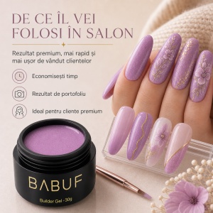 Gel de Constructie Reflectiv Autonivelant | Lavender Sparkle | GBG9 | 30g - Img 7