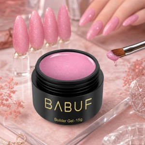 Gel de Constructie Reflectiv Autonivelant | Pink Glitter | GBG7 | 15g - Img 3