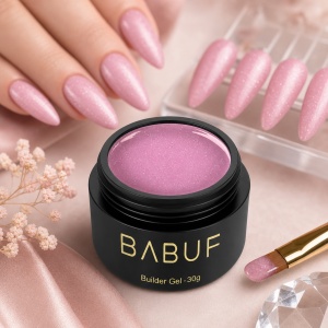Gel de Constructie Reflectiv Autonivelant | Rose Shimmer | GBG15 | 30g - Img 3