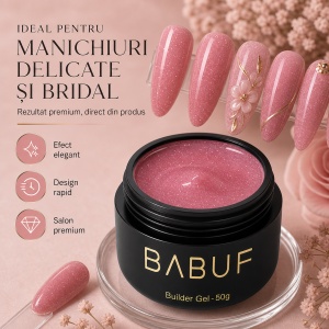Gel de Constructie Reflectiv Autonivelant | Rose Sparkle | GBG17 | 50g - Img 5