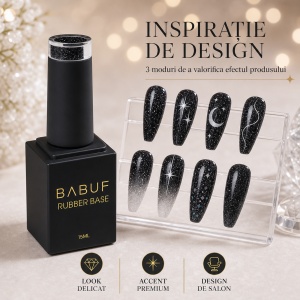 Baza Rubber | Negru Cosmic | RBG21 | 15ml - Img 6