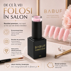 Baza Rubber | Roz Glazurat | RB6 | 15ml - Img 7