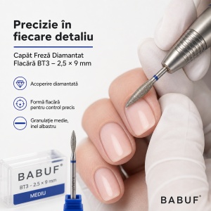 Capat Freza / Bit, Diamantat | Mediu | Flacara | BT3 | 2.5x9 mm - Img 5