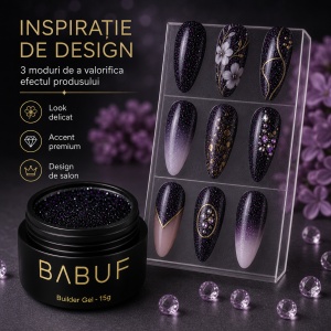 Gel de Constructie Autonivelant | Black Stardust | BGG8 | 15g - Img 6
