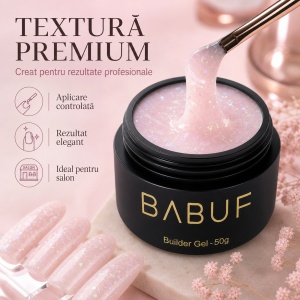 Gel de Constructie Autonivelant | Pearl Pink Shimmer | BGG7 | 50g - Img 4