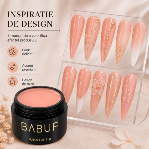 Gel de Constructie Autonivelant Smart | Soft Peach | SBG10 | 15g - Img 6