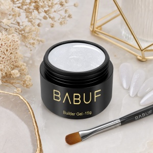 Gel de Constructie Camuflaj | Alb Laptos cu Glitter | CBG1 | 15g - Img 2