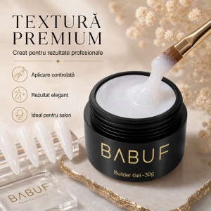 Gel de Constructie Camuflaj | Alb Laptos cu Glitter | CBG1 | 30g - Img 4