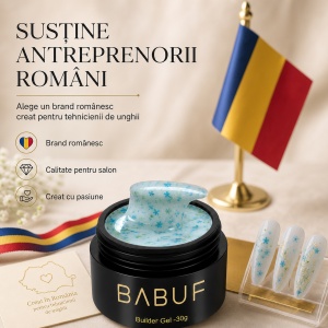 Gel de Constructie Flori Uscate | Milky Blue Petals | BGFU2 | 30g - Img 8