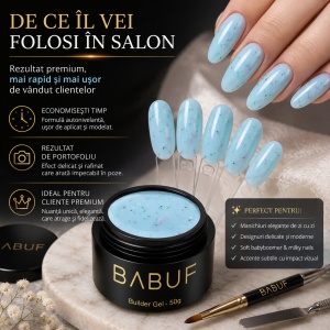Gel de Constructie Flori Uscate | Milky Blue Petals | BGFU5 | 50g - Img 7