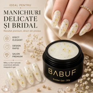 Gel de Constructie Flori Uscate | Milky Yellow Petals | BGFU9 | 30g - Img 5