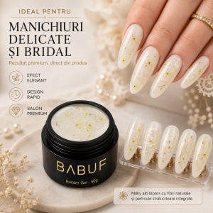 Gel de Constructie Flori Uscate | Milky Yellow Petals | BGFU9 | 50g - Img 5