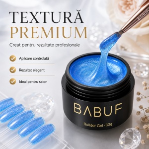 Gel de Constructie Mermaid | Electric Blue Shimmer | MBG1 | 30g - Img 4