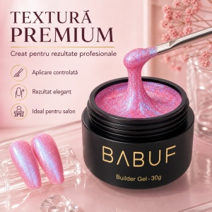 Gel de Constructie Mermaid | Hot Pink Shimmer | MBG3 | 30g - Img 4