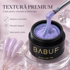 Gel de Constructie Mermaid | Lilac Shimmer | MBG5 | 30g - Img 4
