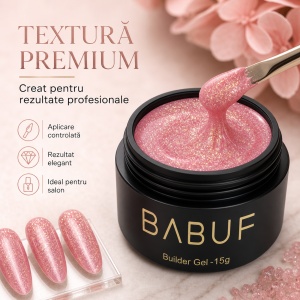 Gel de Constructie Mermaid | Rose Gold Shimmer | MBG8 | 15g - Img 4