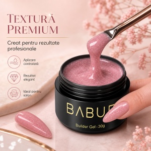 Gel de Constructie Reflectiv Autonivelant | Blush Pink Sparkle | GBG10 | 30g - Img 4