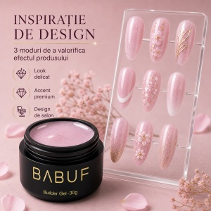 Gel de Constructie Reflectiv Autonivelant | Blush Shimmer | GBG6 | 30g - Img 6