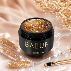 Gel de Constructie Reflectiv Autonivelant | Golden Glitter | GBG4 | 15g - Img 2